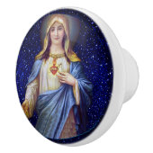 Sacred Heart of Mary Keramik Knob Keramikknauf (Rechts)