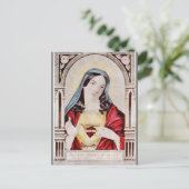 Sacred Heart of Mary Postkarte (Stehend Vorderseite)