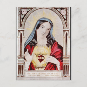 Sacred Heart of Mary Postkarte