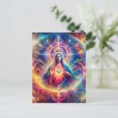Sacred Heart of Mary Postkarte (Stehend Vorderseite)