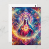 Sacred Heart of Mary Postkarte (Vorne/Hinten)