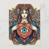 Sacred Heart Of Mary Protection From Evil Postkarte (Vorderseite)