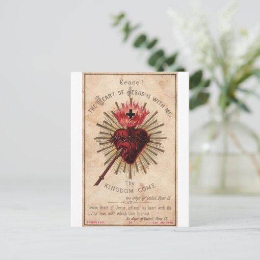 Sacred Heart Postkarte (Stehend Vorderseite)