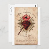 Sacred Heart Postkarte (Vorne/Hinten)