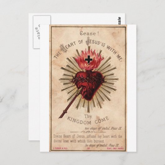 Sacred Heart Postkarte (Vorne/Hinten)
