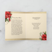 Sacred Heart Sympathy Condolence Poinsettia Karte (Innenseite)