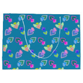 Sacred Hearts Folk Art Große Geschenktüte (Rückseite)