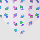 Sacred Hearts Katholische Folk Blue Red Seidenpapier (Ausschnitt)