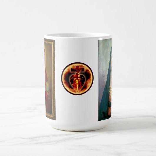 Sacred & Immaculate Hearaffee Tasse (Mittel)