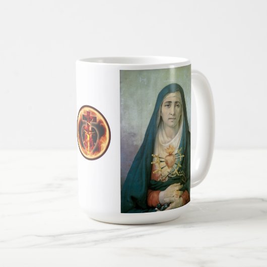Sacred & Immaculate Hearaffee Tasse (VorderseiteRechts)