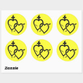 Sacred & Immaculate Hearts Stickers (Blatt)