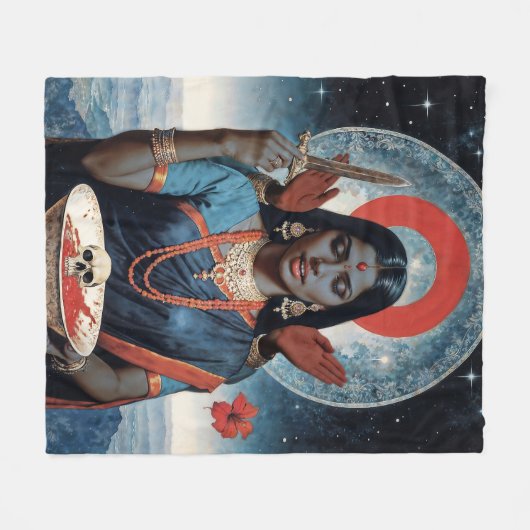 Sacred Kali Fleecedecke (Vorderseite (Horizontal))