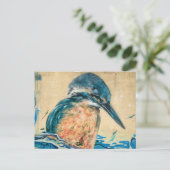 Sacred Kingfisher Wall Art Postkarte (Stehend Vorderseite)