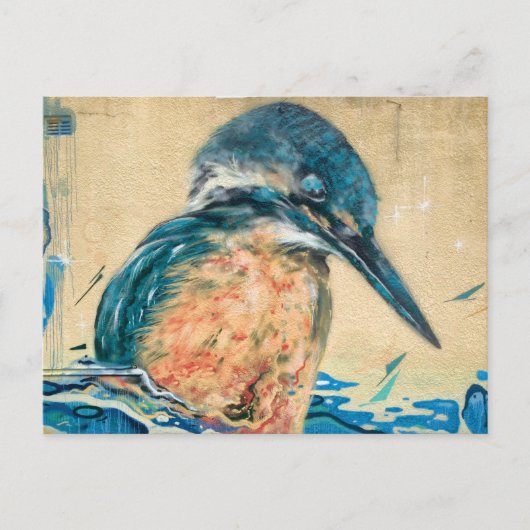 Sacred Kingfisher Wall Art Postkarte (Vorderseite)