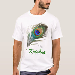 Sacred Krishna Peacock Feather T - Shirt Design!