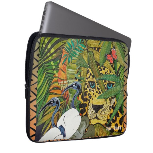 Sacred Leopard Laptopschutzhülle (Vorne Rechts)