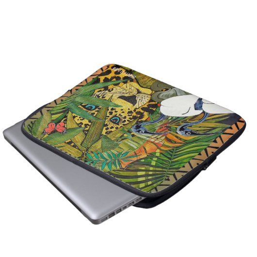 Sacred Leopard Laptopschutzhülle (Vorne Knopf)