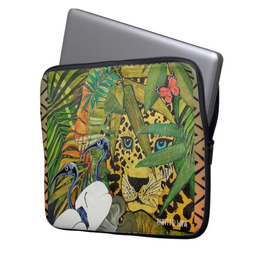 Sacred Leopard Laptopschutzhülle (Vorderseite Links)