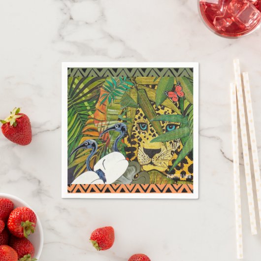 Sacred Leopard Serviette (Beispiel)