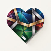 Sacred Light" Geometric Prayer Journal - Stained Notizblock (Rückseite)