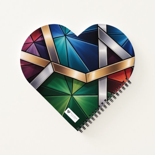 Sacred Light" Geometric Prayer Journal - Stained Notizblock (Rückseite)