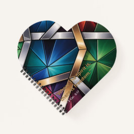 Sacred Light" Geometric Prayer Journal - Stained Notizblock