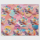 "Sacred Lotus" Geschenkpapier (Flach)