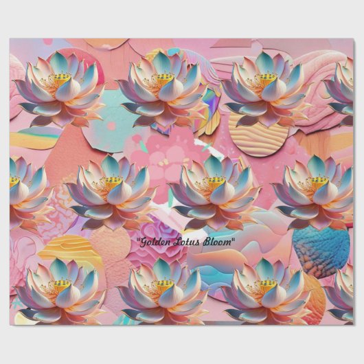 "Sacred Lotus" Geschenkpapier (Flach)