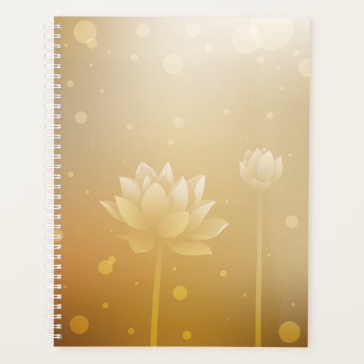 Sacred Lotus Hardcover Daily Planner Planer (Vorderseite)