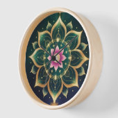 Sacred Lotus Moon Mandala - Celestial Aura Uhr (Winkel)