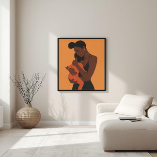 Sacred Love – Afrocentric Motherhood Art II Poster