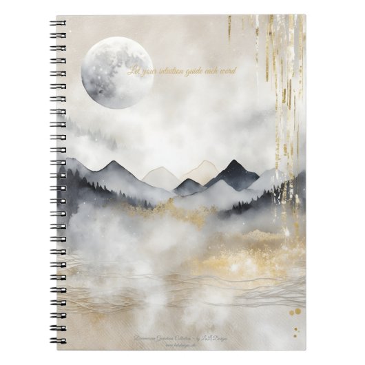 Sacred Moonlit Mountains Journal Notizblock (Vorderseite)