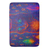 Sacred Neon Cat Badematte (Vorderseite Vertikal)