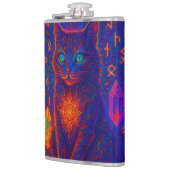Sacred Neon Cat Flachmann (Links)