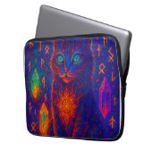 Sacred Neon Cat Laptopschutzhülle (Vorderseite Links)