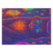 Sacred Neon Cat Tischdecke (Vorderseite (Horizontal))