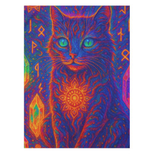 Sacred Neon Cat Tischdecke