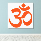 Sacred Om Symbol Leinwanddruck (Insitu (Holzboden))