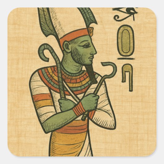 Sacred Osiris Divine Egypvine God Sticker (Vorderseite)