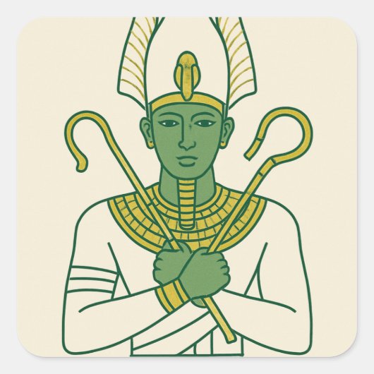 Sacred Osiris Divine Egypvine God Sticker (Vorderseite)