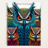 🦉 Sacred Owl Wisdom - Mystical Planning Journal Planer (Vorderseite)