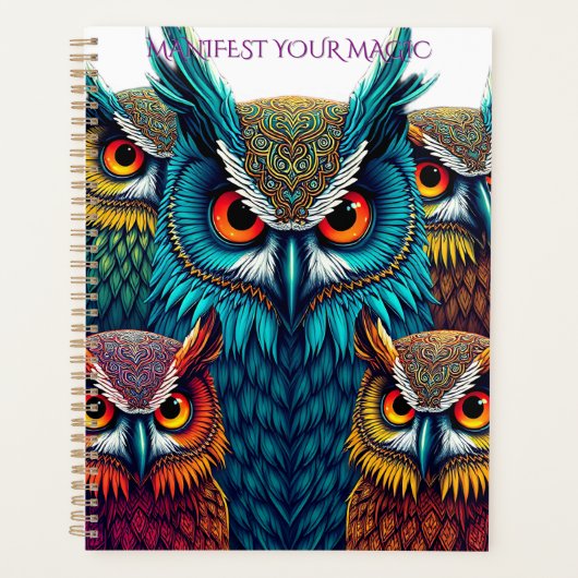 🦉 Sacred Owl Wisdom - Mystical Planning Journal Planer (Vorderseite)