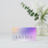 *~* SACRED Pastel String Lights Psychische Reiki Visitenkarte (Stehend Vorderseite)
