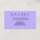 *~* SACRED Pastel String Lights Psychische Reiki Visitenkarte (Rückseite)