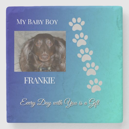 Sacred Pawprints Steinuntersetzer (Vorderseite)