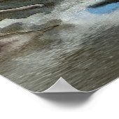 Sacred Pegasi, River and Totem Poles Fantasy Art Poster (Ecke)