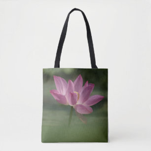 Sacred Pink Lotus Blossom - Serene Zen Art Tasche