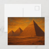 Sacred Pyramids Golden Hour Ägyptische Postkarte (Vorne/Hinten)