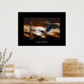 SACRED Raven, Moon & Totem Pole Art Poster (Küche)