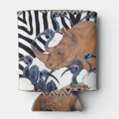 Sacred Rhino Can Cooler – African Wildlife Art   Dosenkühler (Rückseite)